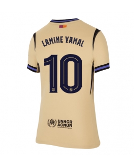 Billige Fotballdrakt Barcelona Lamine Yamal #10 Replika Bortedrakt Dame 2025-26 Kortermet Billige Fotballdrakt Barcelona Lamine Yamal #10 Replika Bortedrakt Dame 2025-26 Kortermet